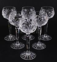 Kristály borospohár készlet 6 db hibátlan pohár / Crystal wine glass set