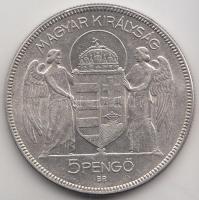 1930. 5P Ag "Horthy-jobbra" T:2- Adamo P8