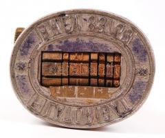 Filatorigát megállóhely megnevezéssel ovális HÉV fémbélyegző