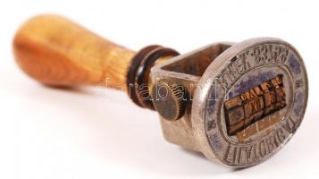 Filatorigát megállóhely megnevezéssel ovális HÉV fémbélyegző