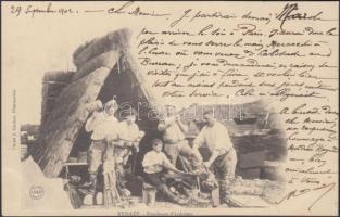 Renazé, fendeurs d'ardoises / group of sawman