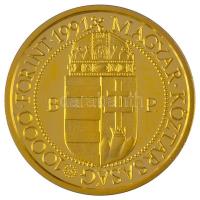 1991. 10.000Ft Au "II.János Pál pápa látogatása" (6.982g/0.986) T:PP Tanúsítvánnyal és ere...