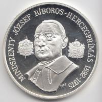 Bognár György (1944-) 1991. "Mindszenty József Bíboros Hercegprímás 1892-1975" Ag emlékérem (31,1g/0.925/42,5mm) T:PP