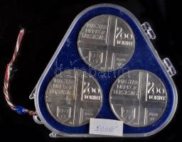 1976. 200Ft Ag 3klf db "Festők I. / Derkovits, Szinyei, Munkácsi" sor T:BU Eredeti plombál...