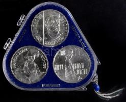 1977. 200Ft Ag 3klf db "Festők II. / Mányoki, Rippl-Rónai, Csontváry" sor T:BU eredeti plombált MNB tokban!