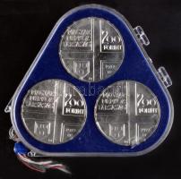 1977. 200Ft Ag 3klf db "Festők II. / Mányoki, Rippl-Rónai, Csontváry" sor T:BU eredeti plo...