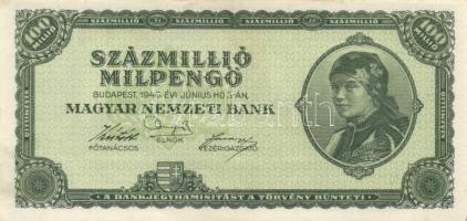 1946. 100.000.000MP (10x) T:I-,II(mind hajtatlan, csak foltosak)