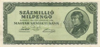 1946. 100.000.000MP (10x) T:I-,II(mind hajtatlan, csak foltosak)