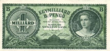 1946. 1.000.000.000BP T:I- hajtatlan, foltos