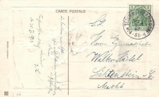 Fröhliche Pfingsten! / Pentecost greeting card with may bugs. SB 475. Emb. litho (EK)