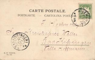 Lady, Art Nouveau postcard, M. M. Vienne Nr. 111