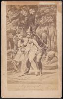 cca 1900 Vadász, humoros erotikus fotó/ erotic photo.