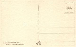 Barocco Veneziano, Palazzo Ca d'Oro / palace, Italian art postcard s: Bertani