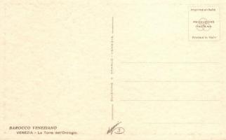 Barocco Veneziano, La Torre dell'Orologio / The clock tower, carnival, Italian art postcard s: ...