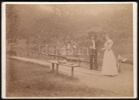 cca 1890 Kuglizók, keményhátú fotó, 13x18 cm/ bowlers.