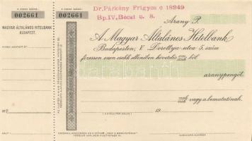 5db kitöltetlen csekk: ~1920. Tatatóváros "Csillag Jenő ecetszesz pálinka, rum és likőrgyár&quo...