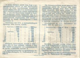 1908. "Sorsjegy az Erzsébet Királyné Fogadalmi Templom felépítésére" 1K értékben T:III (ha...