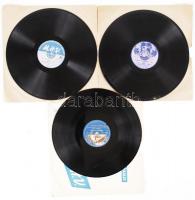 1940-1950 3db bakelit lemez (His Masters Voice, Durium Patria, M.H.V.) / Vintage Hungarian vinyls