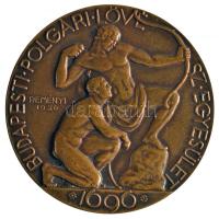 Reményi József (1887-1977)/Berán Nándor 1926. "Budapesti Polgári Lövész Egyesület Br emlékérem (35mm) T:1- Dísztokban