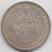 1939. 2P Ag "Madonna" T:2 patina