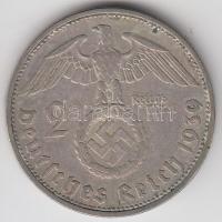 Német 3. Birodalom 1939F 2M Ag "Hindenburg" T:2- German Third Reich 1939F 2 Marks Ag "Hindenburg" C:VF