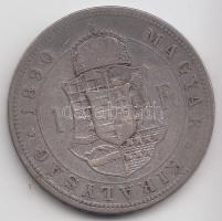 1890KB 1Ft Ag "Barokk címer" T:3