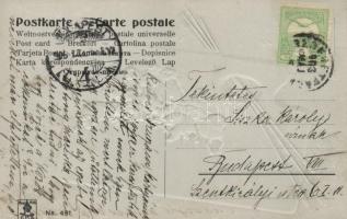 Dogs, Mary Mill F. P. S. Nr. 491. Emb. litho