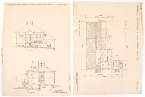 Nagykanizsai Vécsey Zsigmond Általános Iskola kézzel készített tervrajza pauszpapíron.