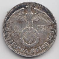 Német 3. Birodalom 1937J 2M Ag "Hindenburg" T:2 ph. German Third Reich 1937J 2 Marks Ag "Hindenburg" C:XF edge error Krause KM#93