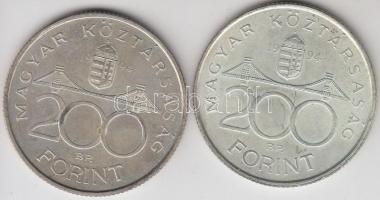 1994. 200Ft Ag "Deák" (2x) T:2-
