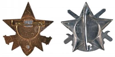 ~1970. "KISZ Szocialista hazánkért 1. fokozat" + "Katonai Haditorna (KHT)" jelvé...