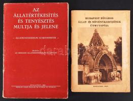 2db könyv: Az állatértékesítés és -tenyésztés múltja és jelene. Bp., 1944, Országos Állatkereskedelmi Egyesület; Budapest Főváros Állat- és Növénykertjének Útmutatója. Bp., 1957