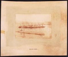 cca 1880 Nizzai öböl. Fotó kartonra kasírozva / 
Rogos - Nice. Photo mounted on cardboard, 24x29cm