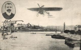 Budapest, Bleriot gépe az Erzsébet híd felett