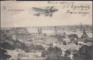 Budapest, Bleriot gépe a Királyi Várkert felett