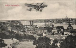 Budapest, Bleriot gépe a Királyi Várkert felett (sarkánál kis szakadás / small tear)