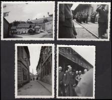 cca 1936-1938 Eger, Városi életképek, 4 db 8x6 cm-es fotó