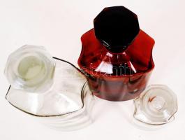 3 db patikaüveg, hibátlanok, mindegyik dugóval, m:20 cm (2×), m:11 cm