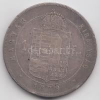 1879KB 1Ft Ag "Középcímer" T:3 Adamo M15