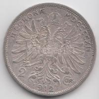 Ausztria 1912. 2K Ag "Ferenc József" T:2- Austria 1912. 2 Corona Ag "Franz Joseph" C:VF