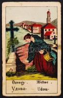 Antik jóskártya, közepes állapotban, 32 db-os