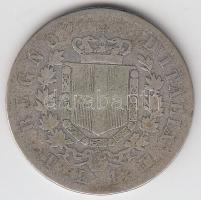 Olaszország 1863. 1L Ag "II. Viktor Emánuel" T:3,3- Italy 1863. 1 Lira Ag "Vittorio Emanuele II" C:F,VG