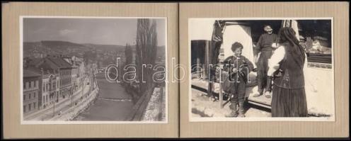 cca 1960 Szarajevó, füzet 5db fotóval, térképpel / 
Sarajevo, 5 photos with map in booklet, 9x11,5cm
