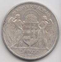 1930. 5P Ag "Horthy-jobbra" T:3 Adamo P8