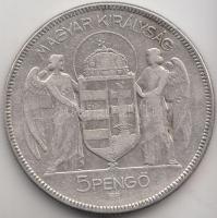 1930. 5P Ag "Horthy-jobbra" T:3
Adamo P8