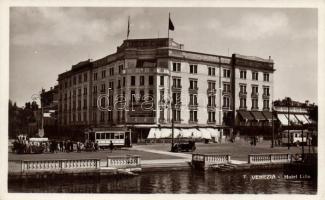 Venice, Venezia; Grand Hotel Lido, Mirafiore shop, tram, autobus