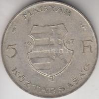 1947. 5Ft Ag "Kossuth" T:3 Adamo F8.1