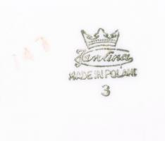 Lengyel hadsereg sportolóinak porcelán dísztányéra, jelzett, d: 19 cm