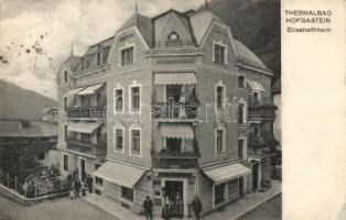 Bad Hofgastein Elisabetheim, writing of the owner J. Weingartner on the backside (EK)