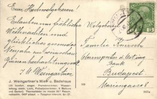 Bad Hofgastein Elisabetheim, writing of the owner J. Weingartner on the backside (EK)